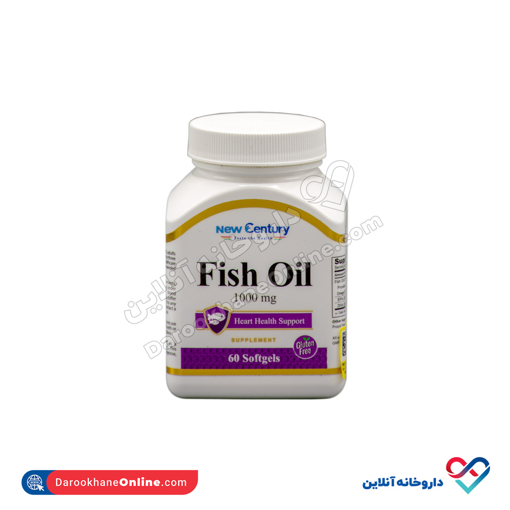 new-century-fish-oil-1.jpg سافت ژل روغن ماهی 1000 میلی گرم نیوسنتری 60 عددی - Image 1